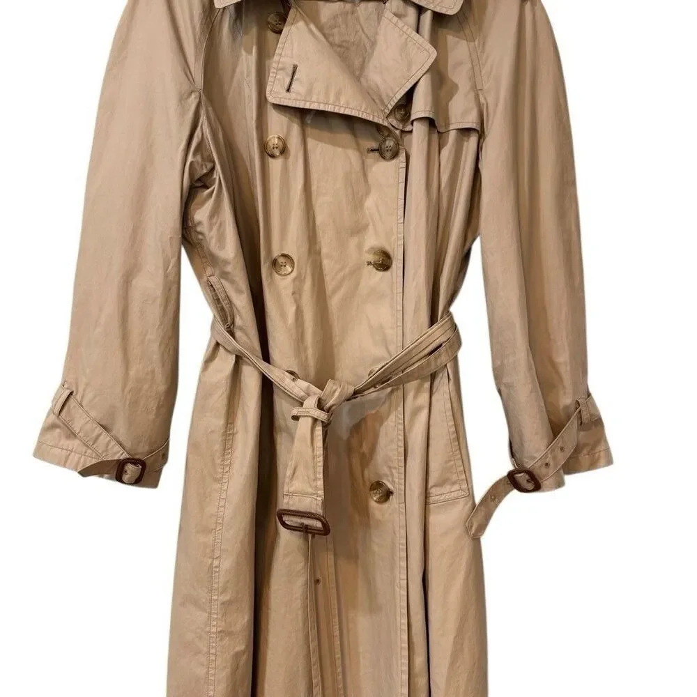 Brooks Brothers Vintage Made USA Long Belted Trench Coat Unisex Read